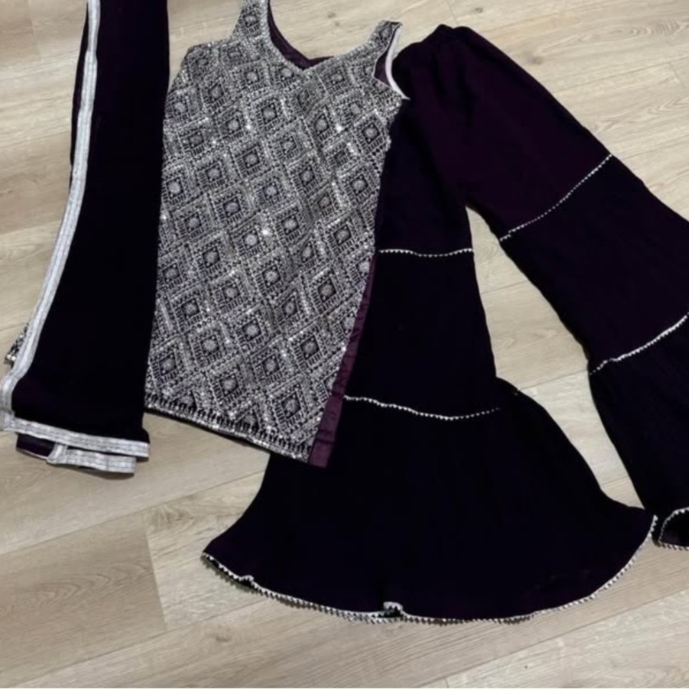 Elegant Punjabi suit with Flared bottoms
